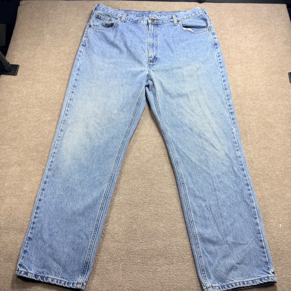 Carhartt B18-STW Straight Fit Stonewash Blue Denim Jeans Mens 42x32